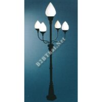 โคมไฟสนามอลูมิเนียม สีดำ 5 หัว