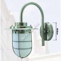 โคมไฟผนังสแตนเลส แก้วขุ่น