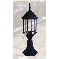 โคมไฟหัวเสาสีดำ ทรงตรง