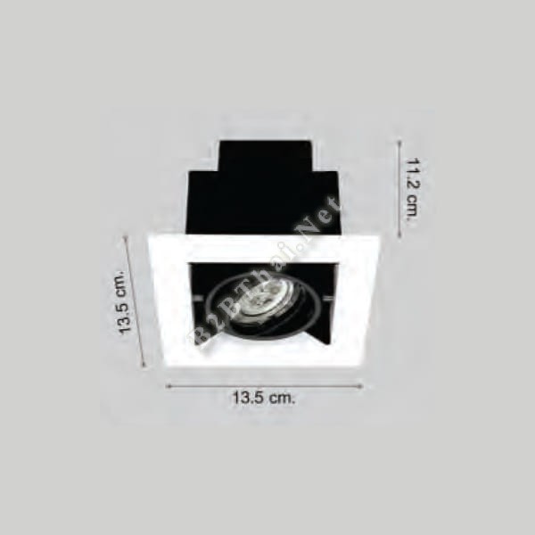 ดาน์ไลท์สี่เหลี่ยม ขอบขาว 13.5cm