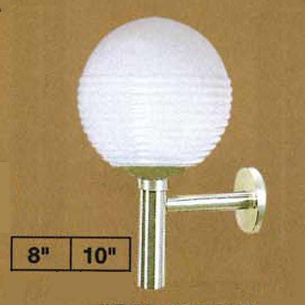 โคมไฟผนังขาเหล็กสีเงิน 8 นิ้ว