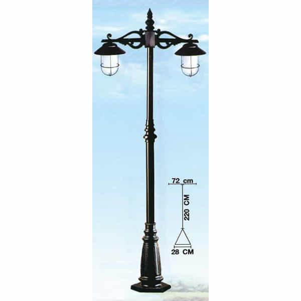 โคมไฟสนาม 2 หัว 2.2 เมตร