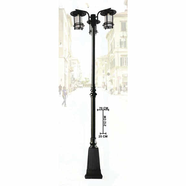 โคมไฟสนาม 3 หัว 2 เมตร