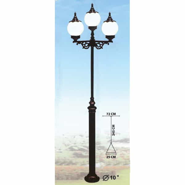 โคมไฟสนาม 3 หัว 2.4 เมตร